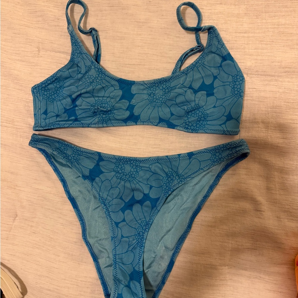 Triangl Swimwear Blue Floral Bikini